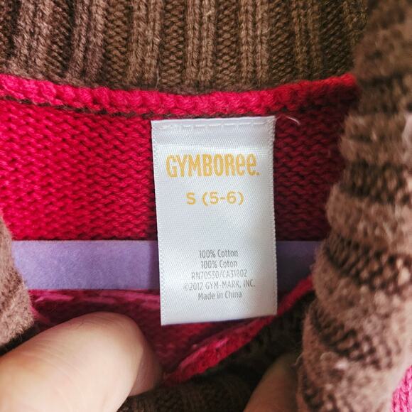 Gymboree Girls S Short Sleeve Pullover Tunic Sweater Colorful Stripe 100% Cotton - Picture 5 of 5